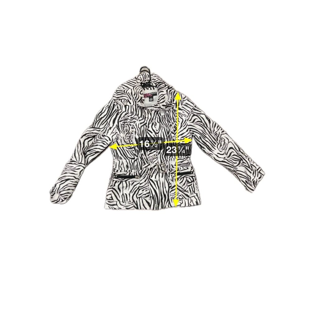 Peck & Peck Zebra Print Lightweight Womens Jacket… - image 8